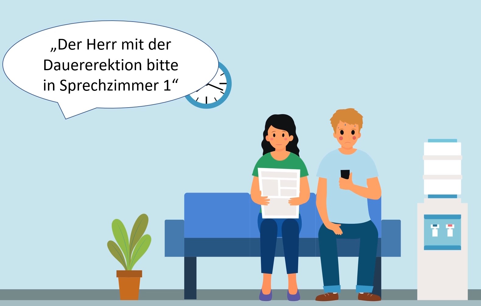 Patient mit Namen aufrufen in der Arztpraxis