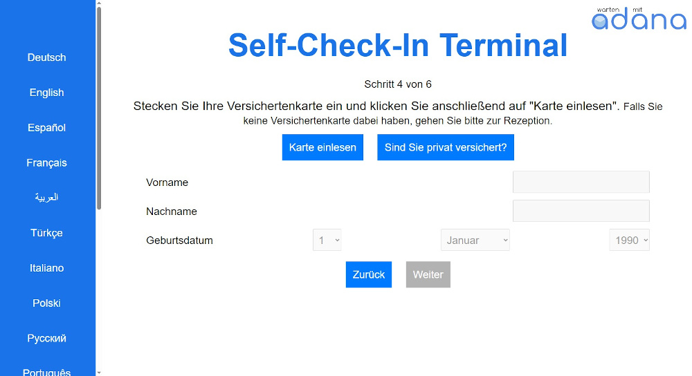 Patienten Aufrufsystem für Arztpraxis und MVZ