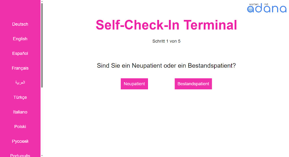 Patienten Aufrufsystem für Arztpraxis und MVZ